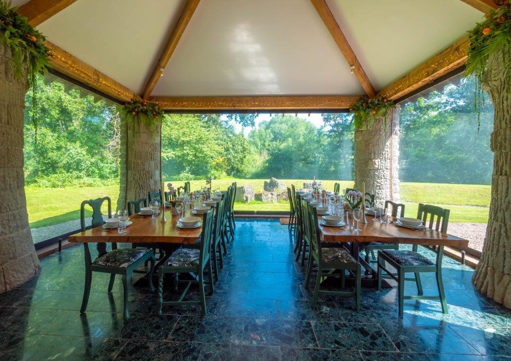 Monnow Valley Studio - dining for 24 with 270 degree views
