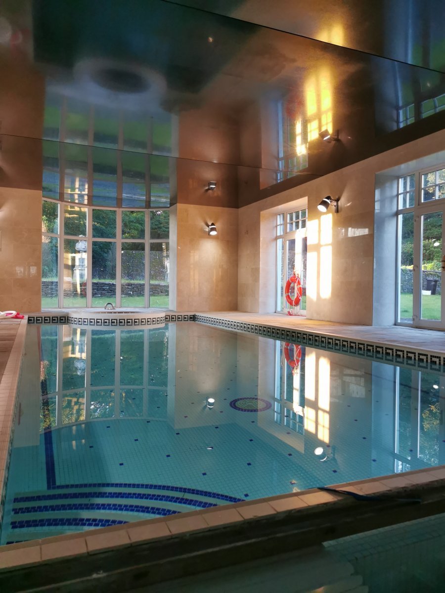 Indoor Swimming Pool at Plas Cilybebyll Manor House